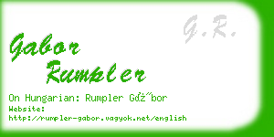 gabor rumpler business card